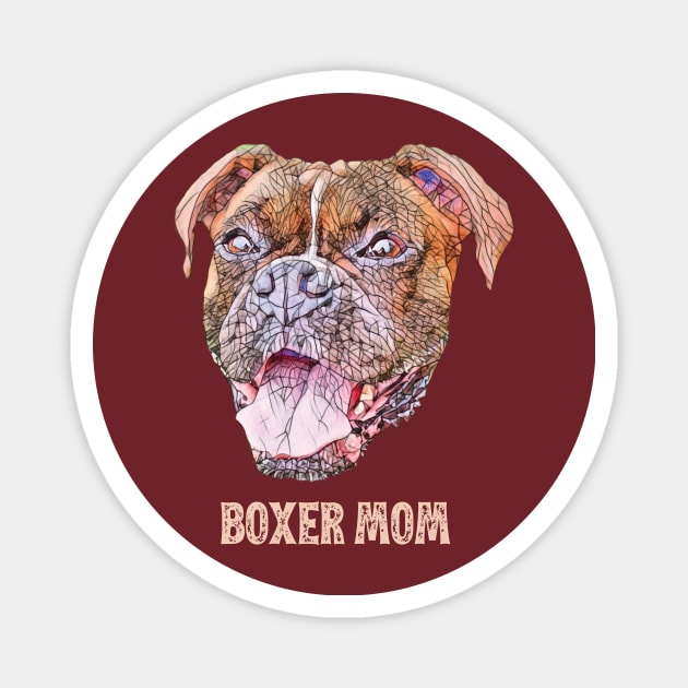 Boxer Mom - Boxer Mom Design Magnet by DoggyStyles